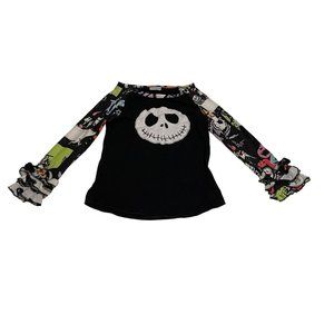Boutique Size Medium Nightmare Before Christmas Black Jack Skeleton Shirt #U-4-8